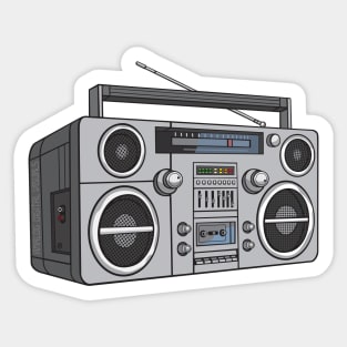 Boombox (Gray Colorway) Analog / Music Sticker